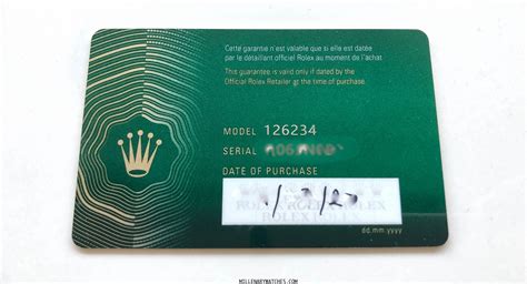 rolex warranty card authentication